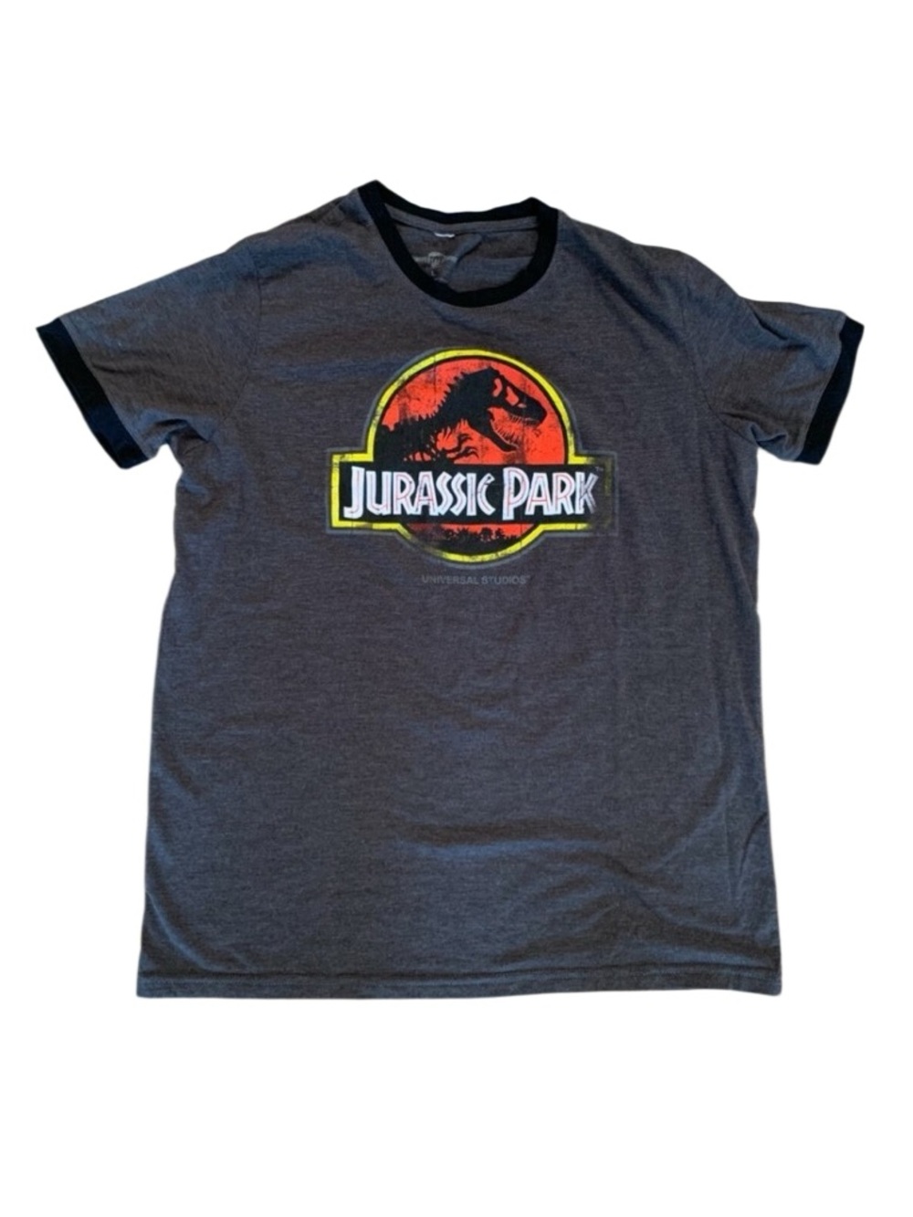 Universal Studios Jurassic Park Retro Ringer Tee Size Medium
